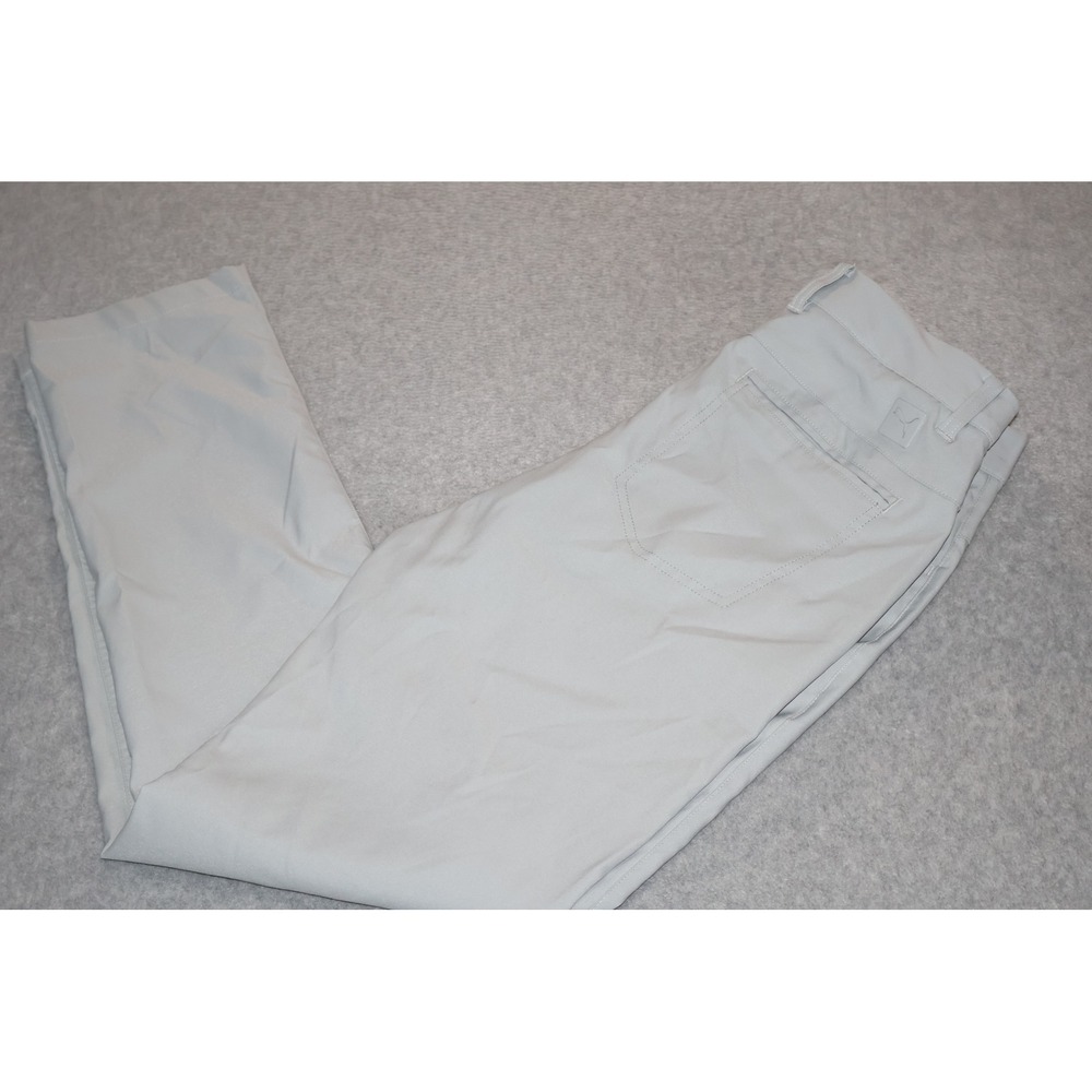 Puma Golf Pants Mens Teens 28x32 Light Gray Performance Tapered Leg Polyester